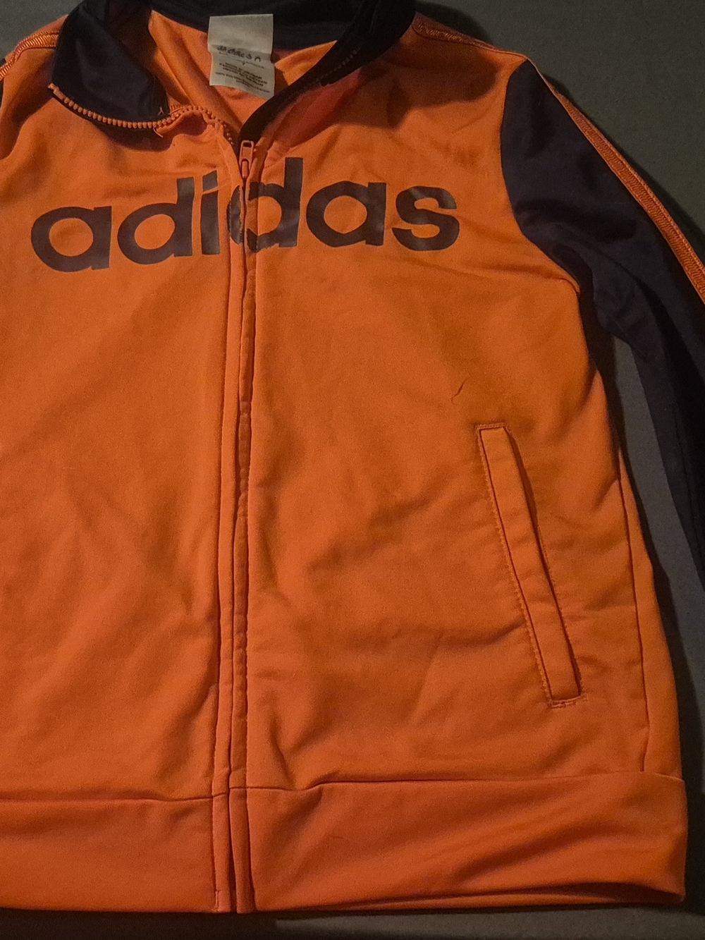Adidas Orange Zip-Up Track Jacket